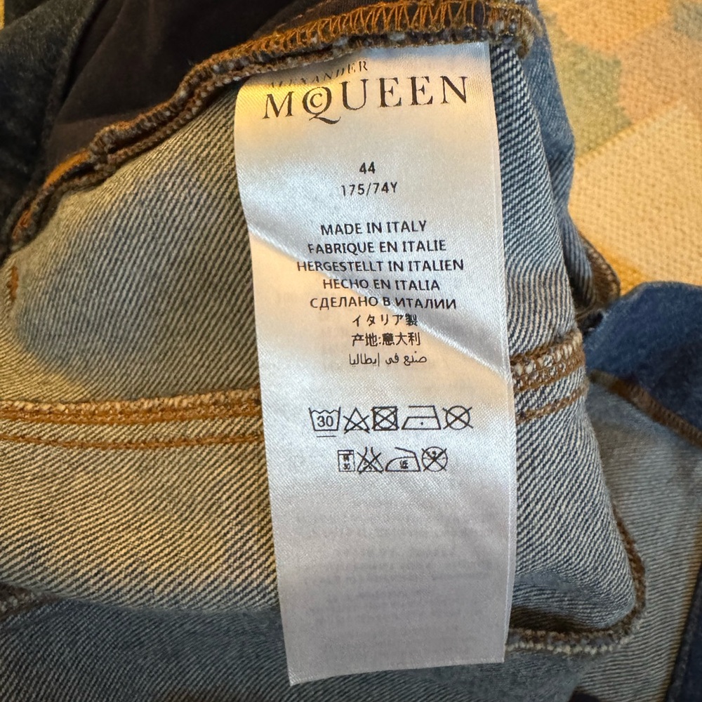 Alexander Mcqueen Blue Patchwork Flare Jeans - image 6